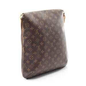 Louis Vuitton Musette Monogram Shoulder Bag Canvas Leather Brown
